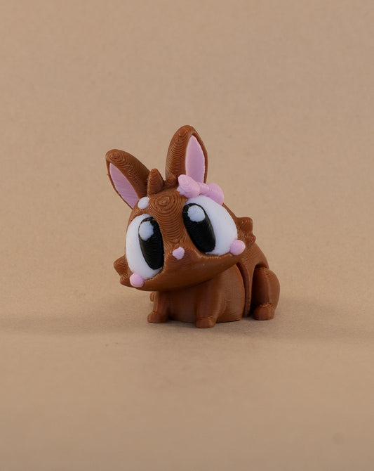Flexi Mini Bunny with Bow – Articulated 3D Printed Toy