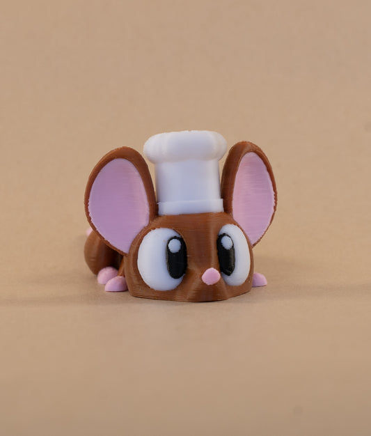 Flexi Mini Mouse Chef – Articulated 3D Printed Mouse toy