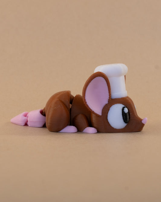Flexi Mini Mouse Chef – Articulated 3D Printed Mouse toy