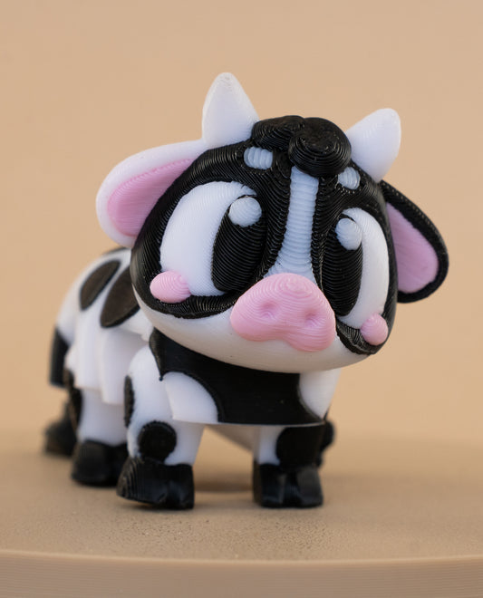 Flexi Mini Cow – Articulated 3D Printed Fidget Toy